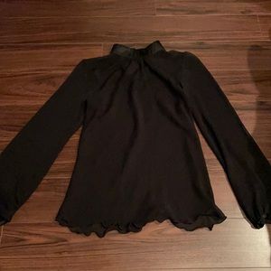 Black See-Through Blouse